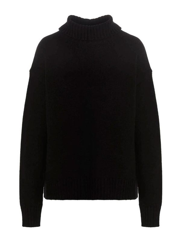 Jil Sander Pull Col Roulé - Noir