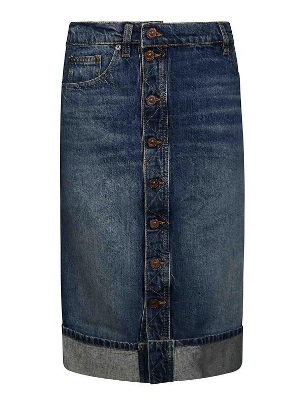 Victoria Beckham Jupe Midi - Denim