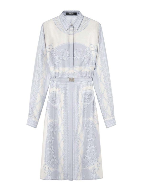 Versace Robe Au Genou - Argent