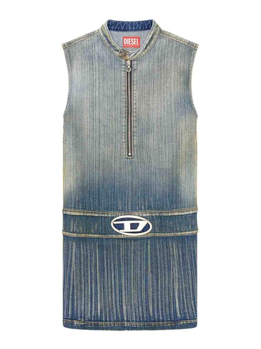 Diesel Robe Courte - Foncé Délavé