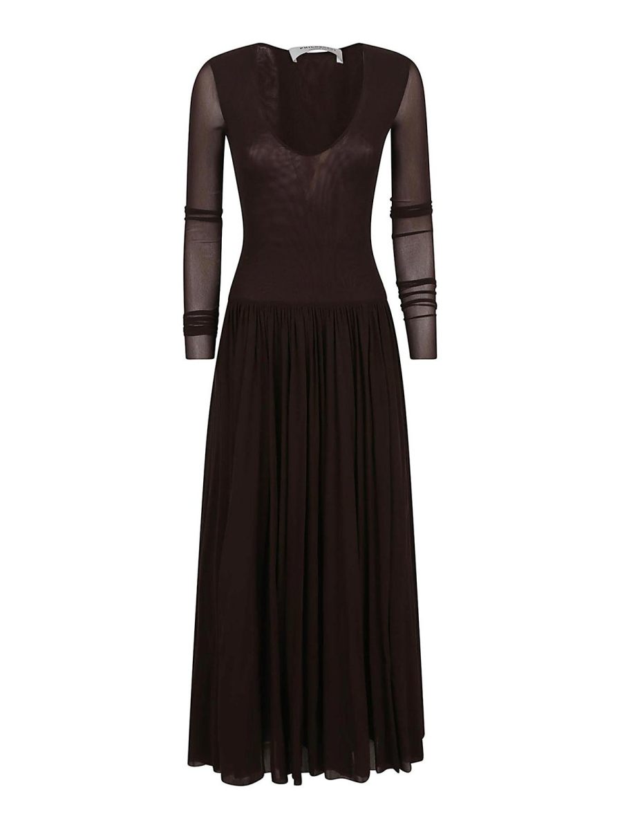 Philosophy di Lorenzo Serafini Robe Au Genou - Marron