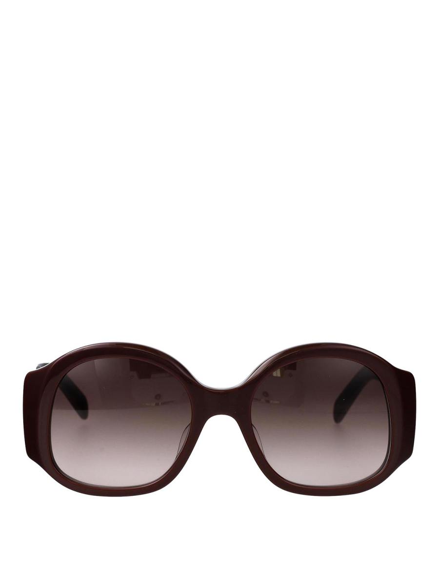 Céline Lunettes De Soleil - Rouge Brun