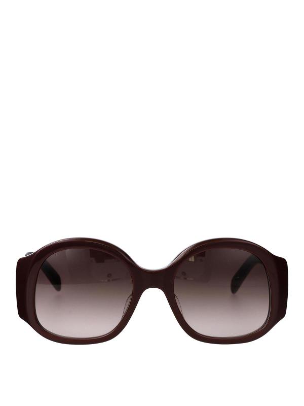 Céline Lunettes De Soleil - Rouge Brun
