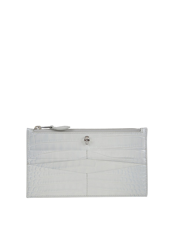 Alexander Mcqueen Portefeuilles - Gris Clair
