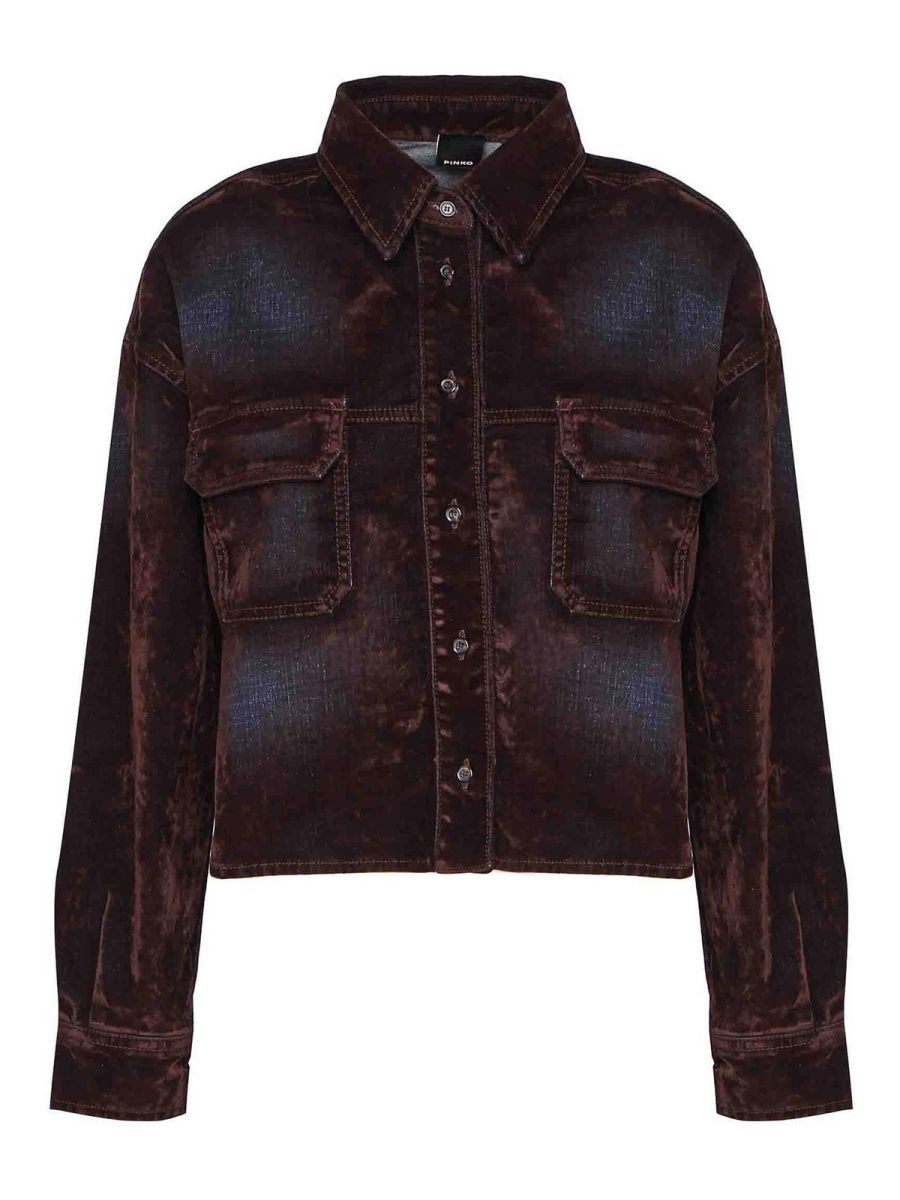 Pinko Veste En Jean - Foncé Délavé