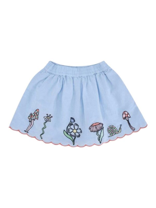 Stella McCartney Kids Jupe Midi - Bleu