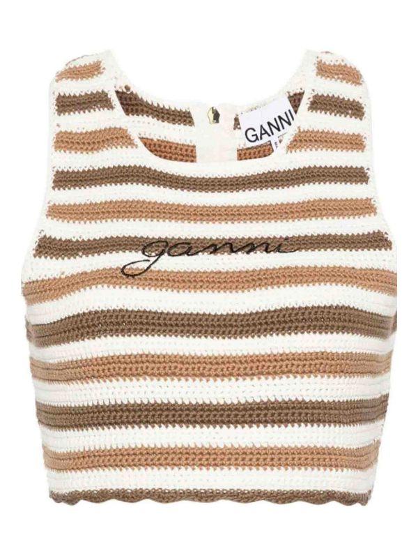 Ganni Top - Marron