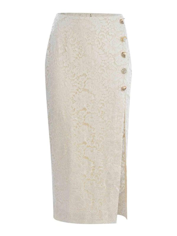Self Portrait Jupe Midi - Beige
