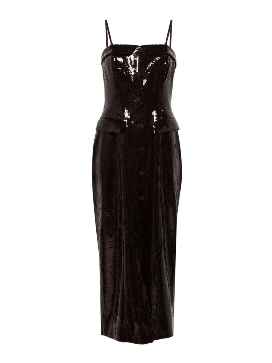 Rotate Birger Christensen Maxi Robe - Marron