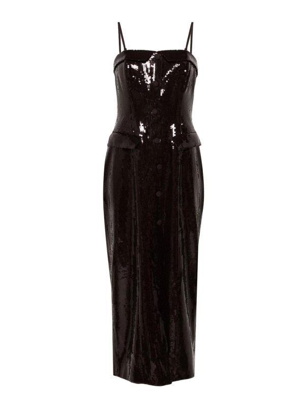 Rotate Birger Christensen Maxi Robe - Marron