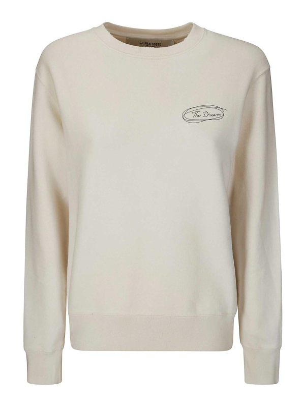 Golden Goose Pull Col Rond - Blanc