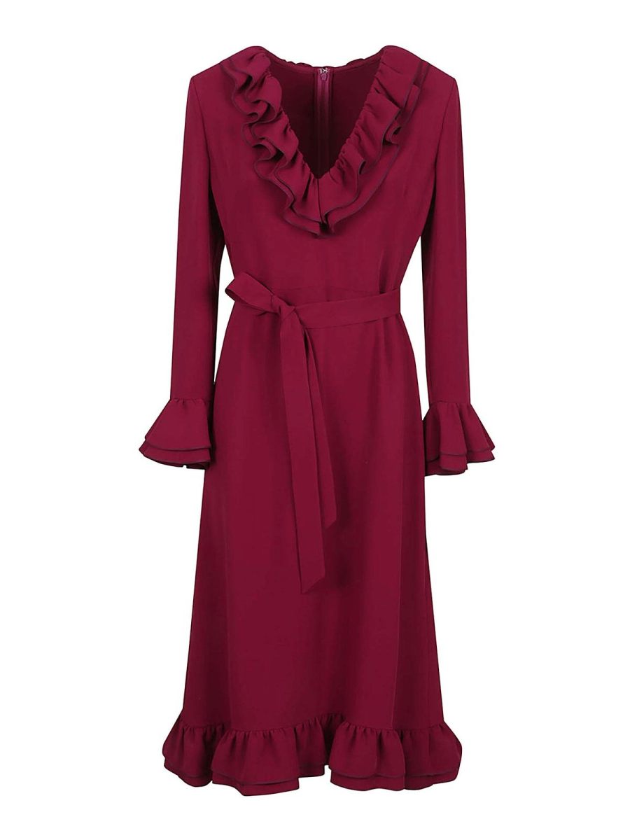 Valentino Garavani Robe Au Genou - Fuchsia