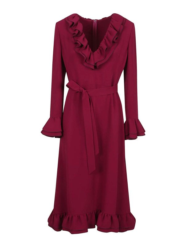 Valentino Garavani Robe Au Genou - Fuchsia