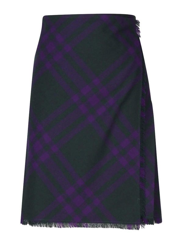 Burberry Jupe Midi - Bleu Foncé