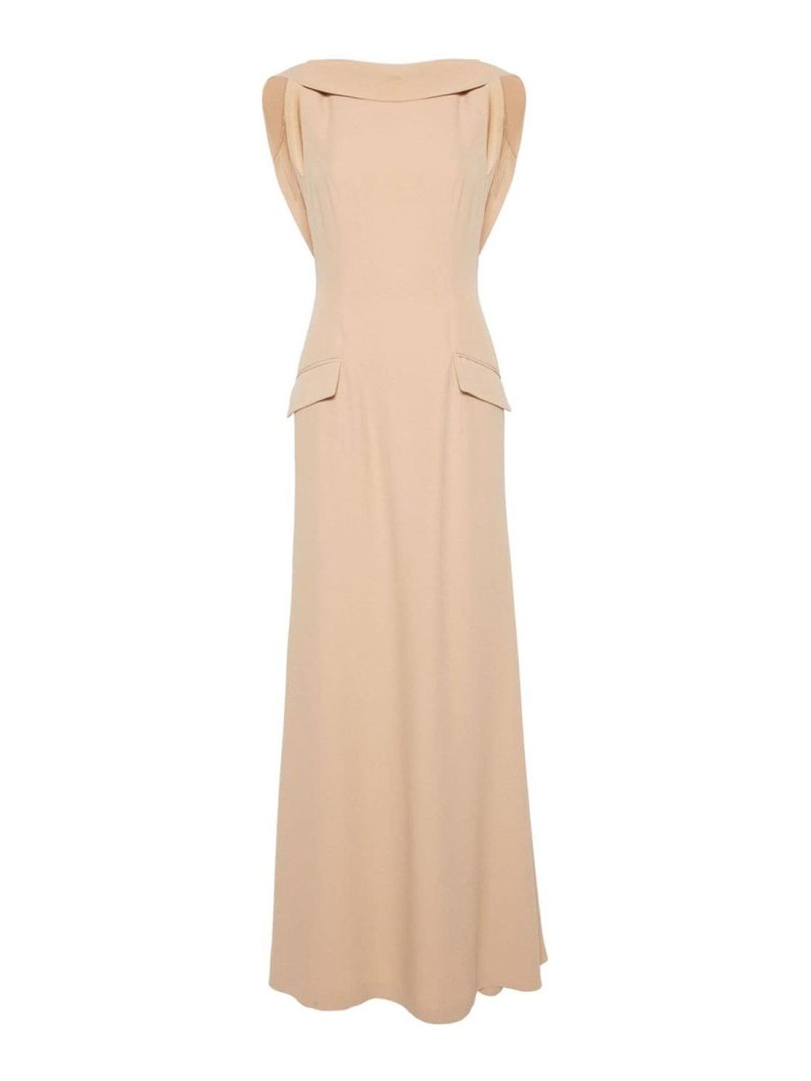 Alberta Ferretti Robe Au Genou - Beige