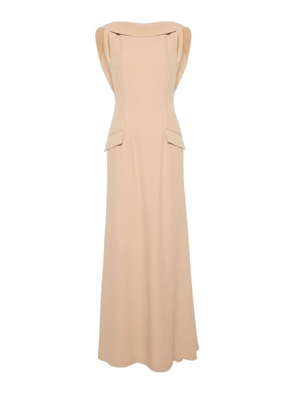 Alberta Ferretti Robe Au Genou - Beige