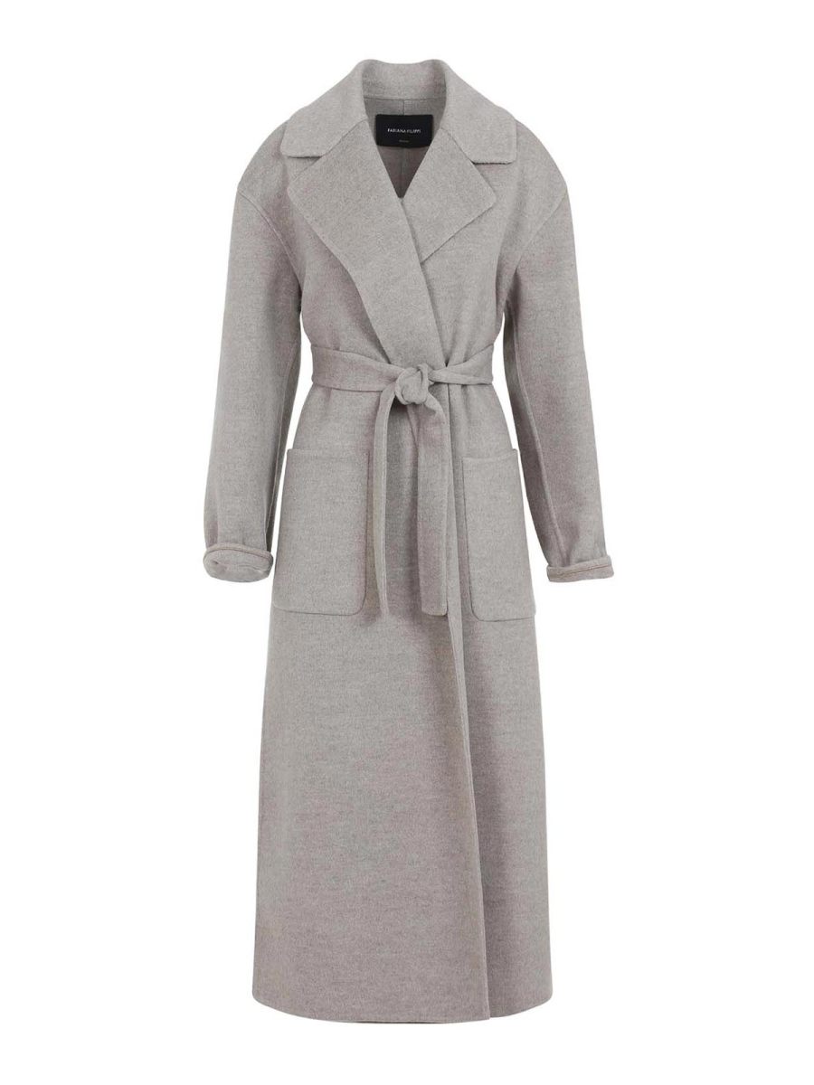 Fabiana Filippi Manteau Court - Gris