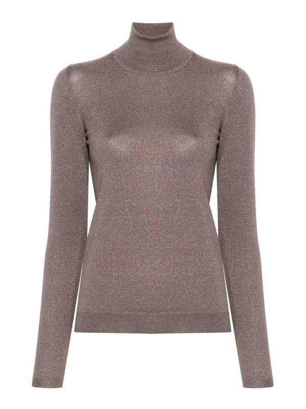 Brunello Cucinelli Pull Col Roulé - Beige