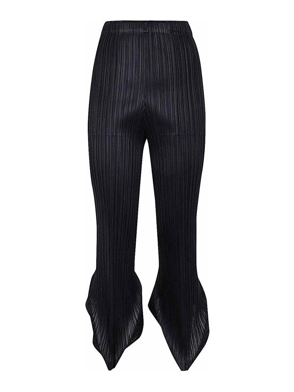 Pleats Please Issey Miyake Pantalons Décontractés - Noir