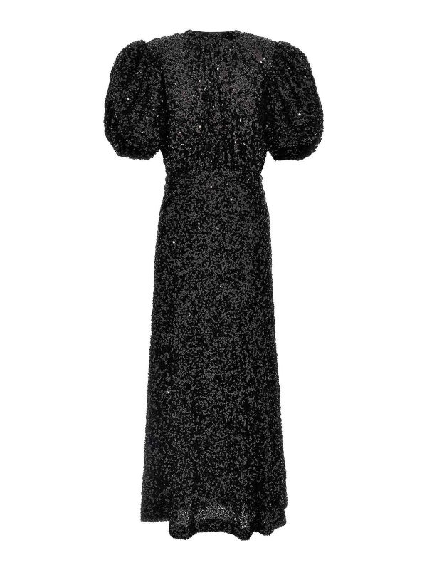 Rotate Birger Christensen Maxi Robe - Noir