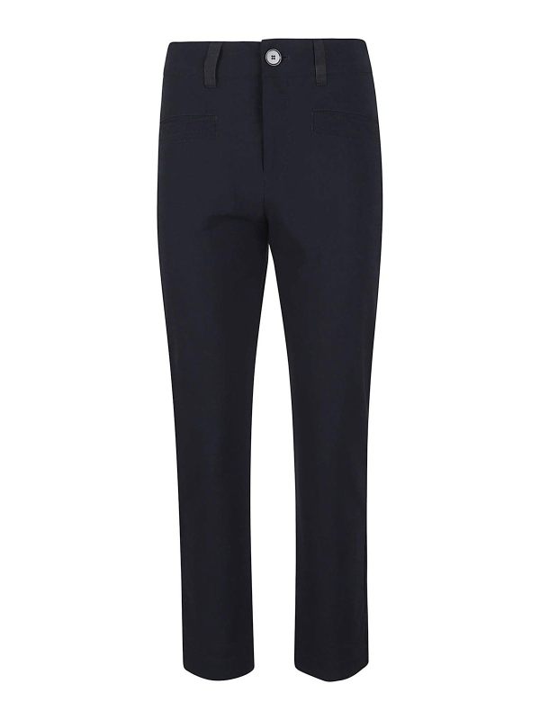High Pantalons Décontractés - Bleu