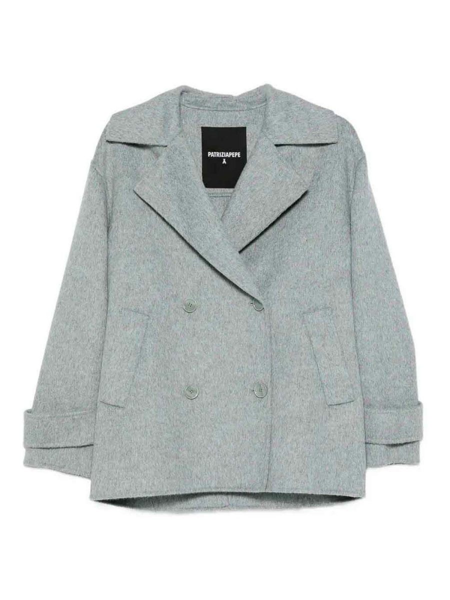 Patrizia Pepe Manteau Court - Gris