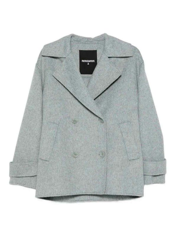 Patrizia Pepe Manteau Court - Gris