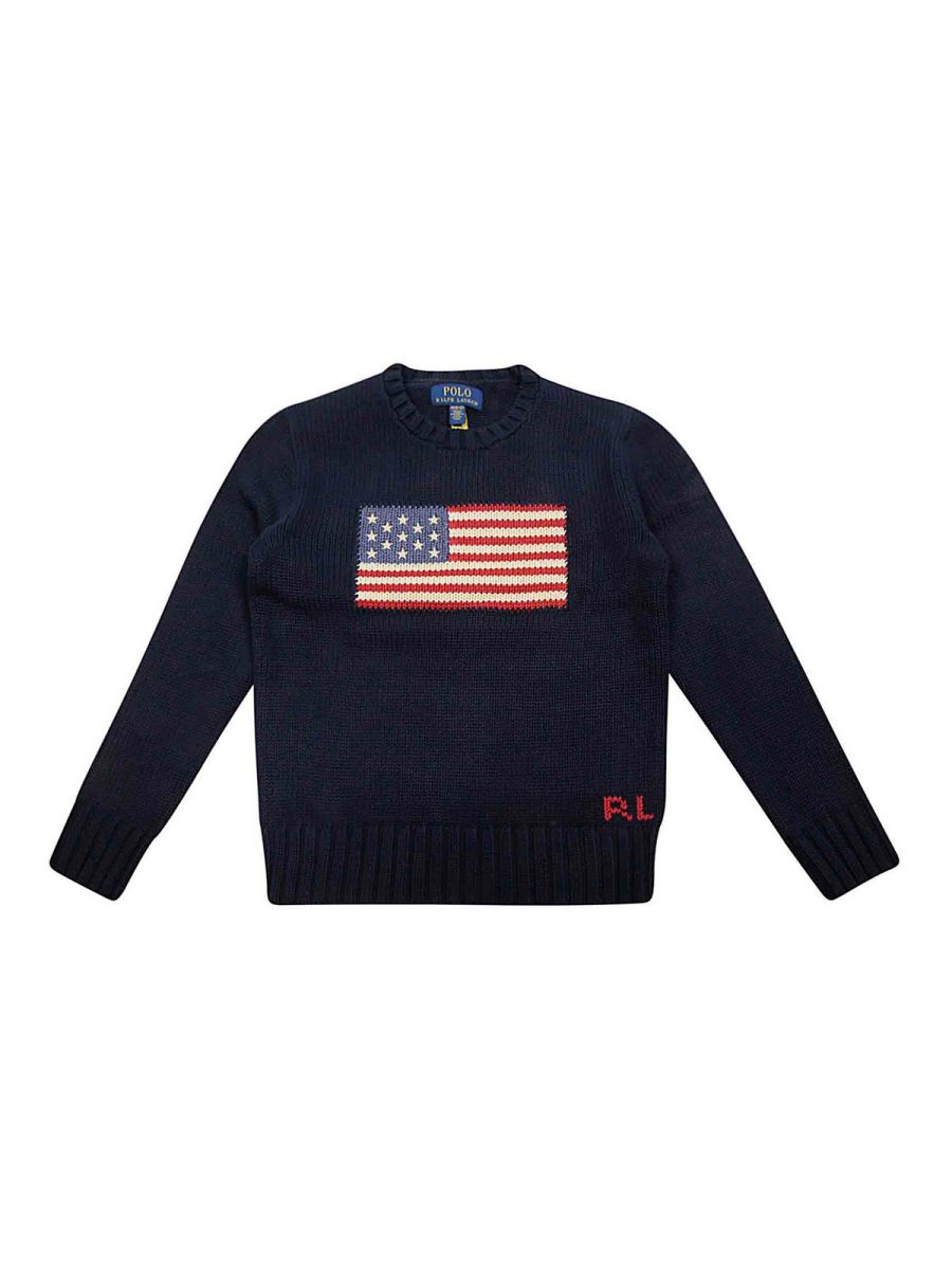 Ralph Lauren Pull Col Bateau - Bleu Foncé