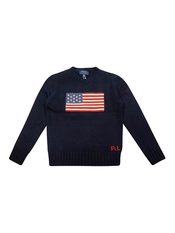 Ralph Lauren Pull Col Bateau - Bleu Foncé