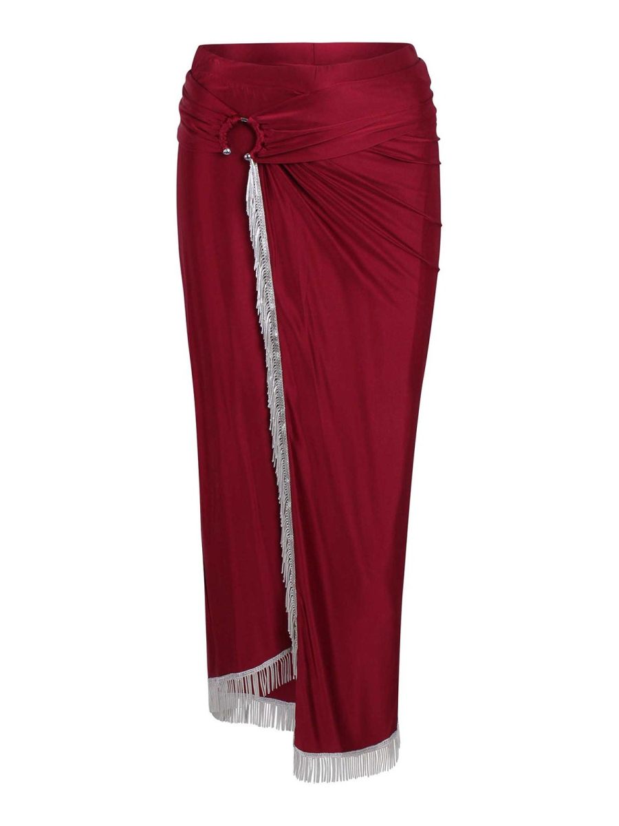 Rabanne Jupe Midi - Rouge