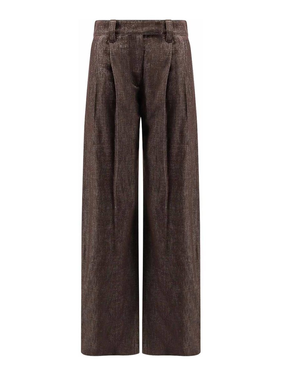 Brunello Cucinelli Pantalons Décontractés - Marron