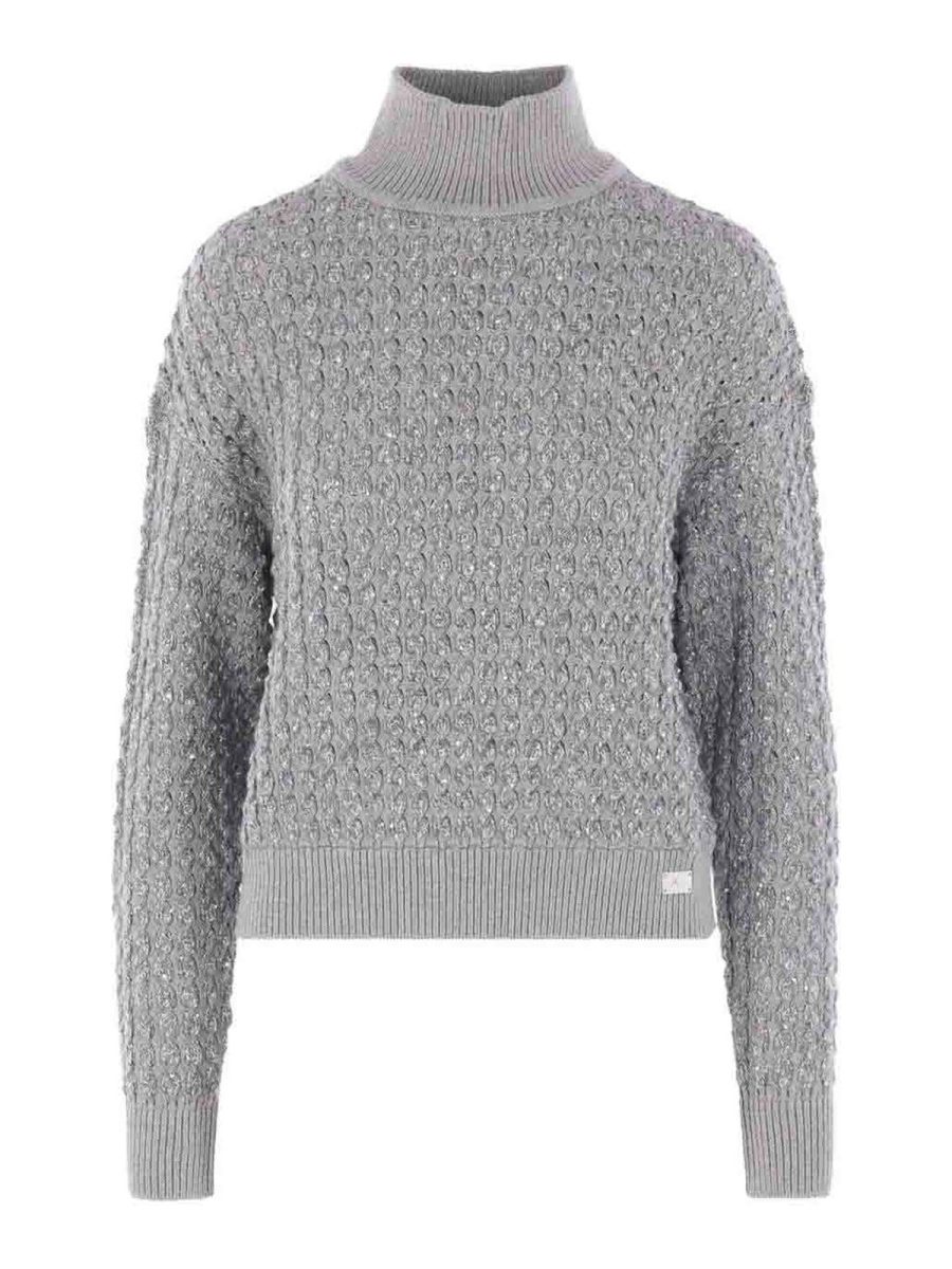 Elisabetta Franchi Pull Col Rond - Gris