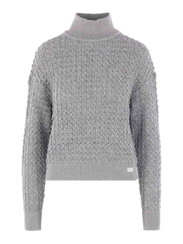 Elisabetta Franchi Pull Col Rond - Gris