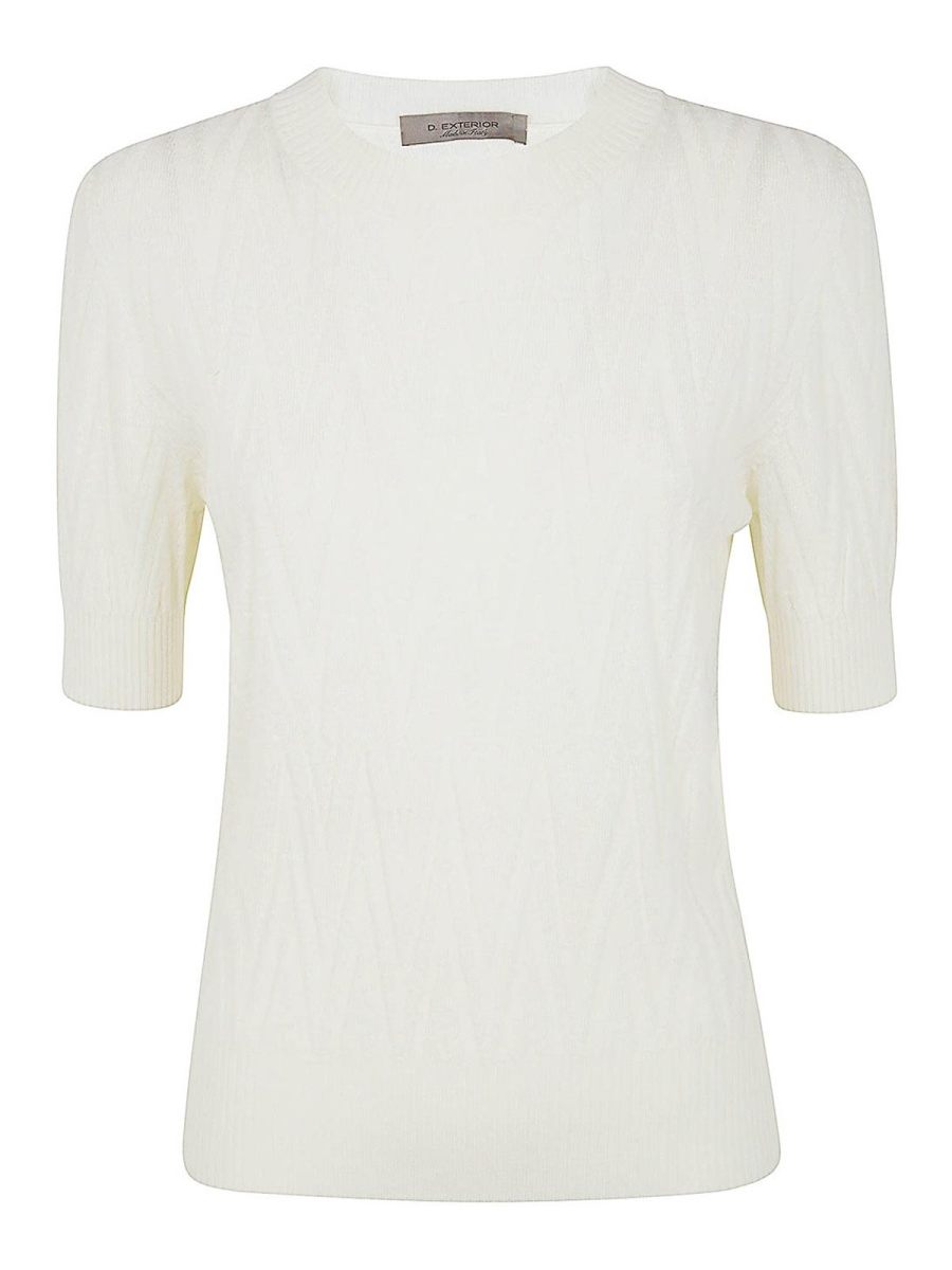 D. Exterior Pull Col Rond - Blanc