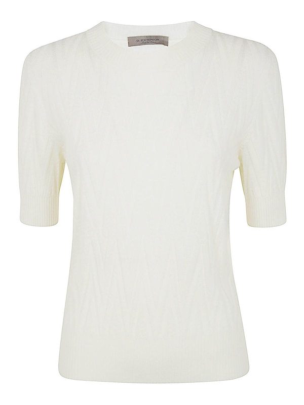 D. Exterior Pull Col Rond - Blanc