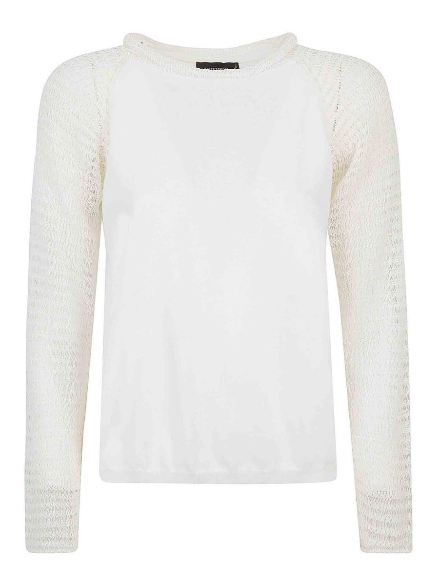 Cividini Pull Col Bateau - Blanc