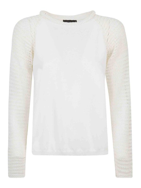 Cividini Pull Col Bateau - Blanc