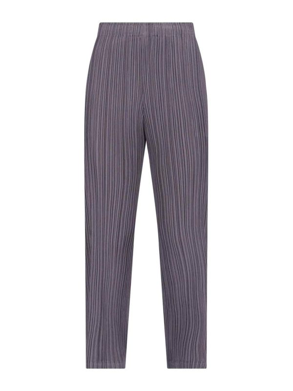 Pleats Please Issey Miyake Pantalons Décontractés - Gris