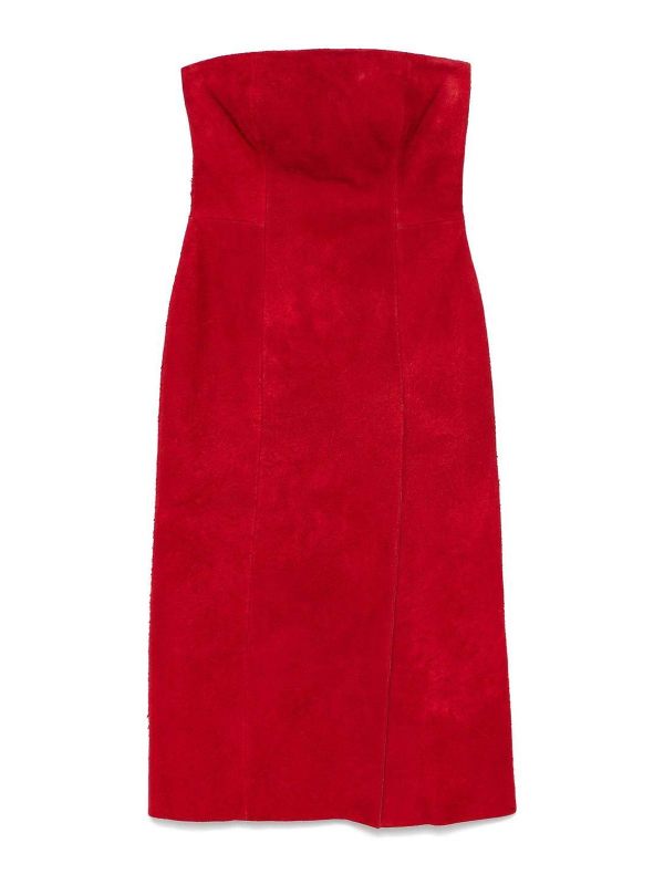 Alexander Mcqueen Robe Au Genou - Rouge