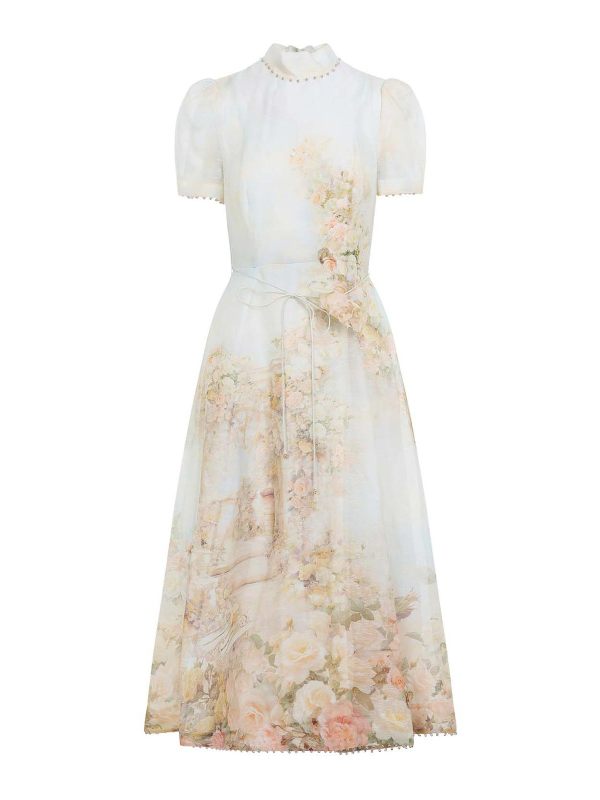 Zimmermann Robe Au Genou - Blanc