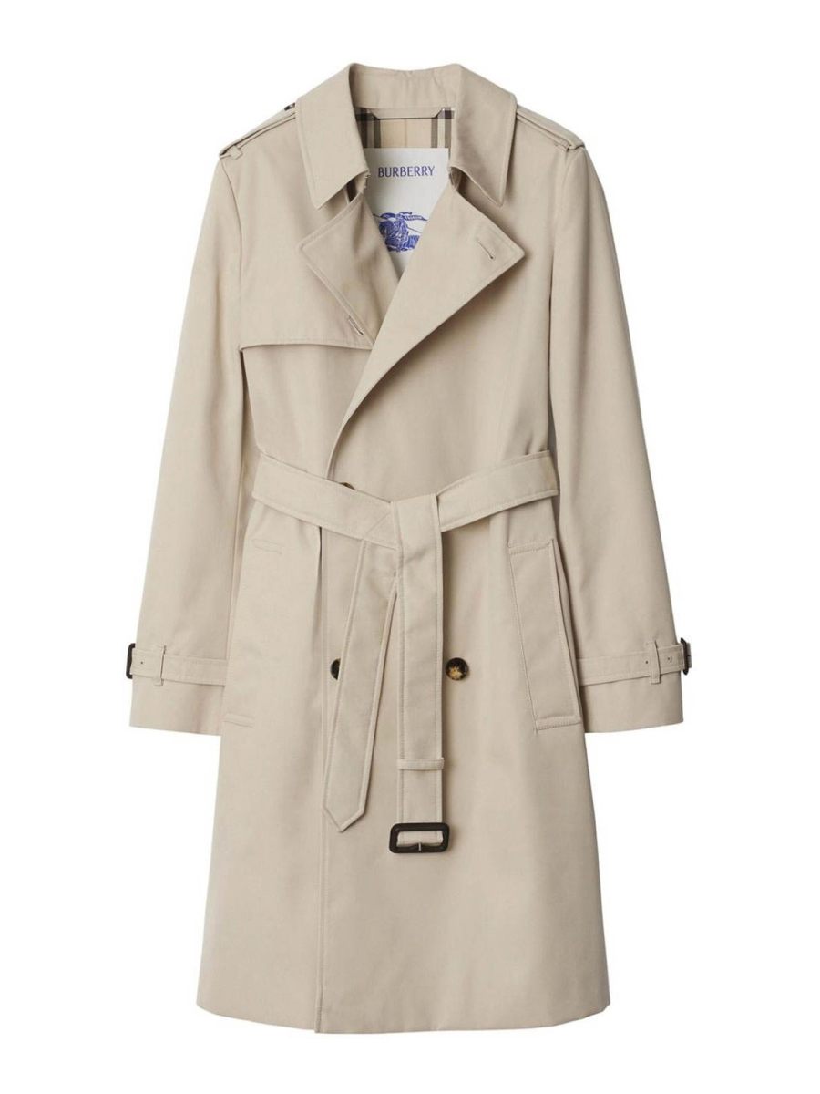 Burberry Manteau Au Genou - Beige
