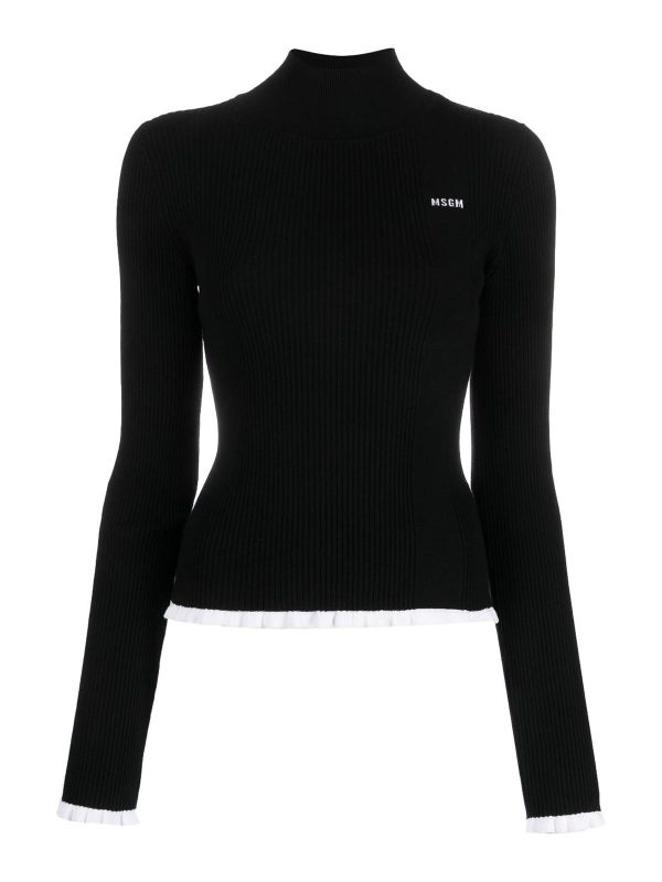 M. S.G. M. Pull Col Rond - Noir