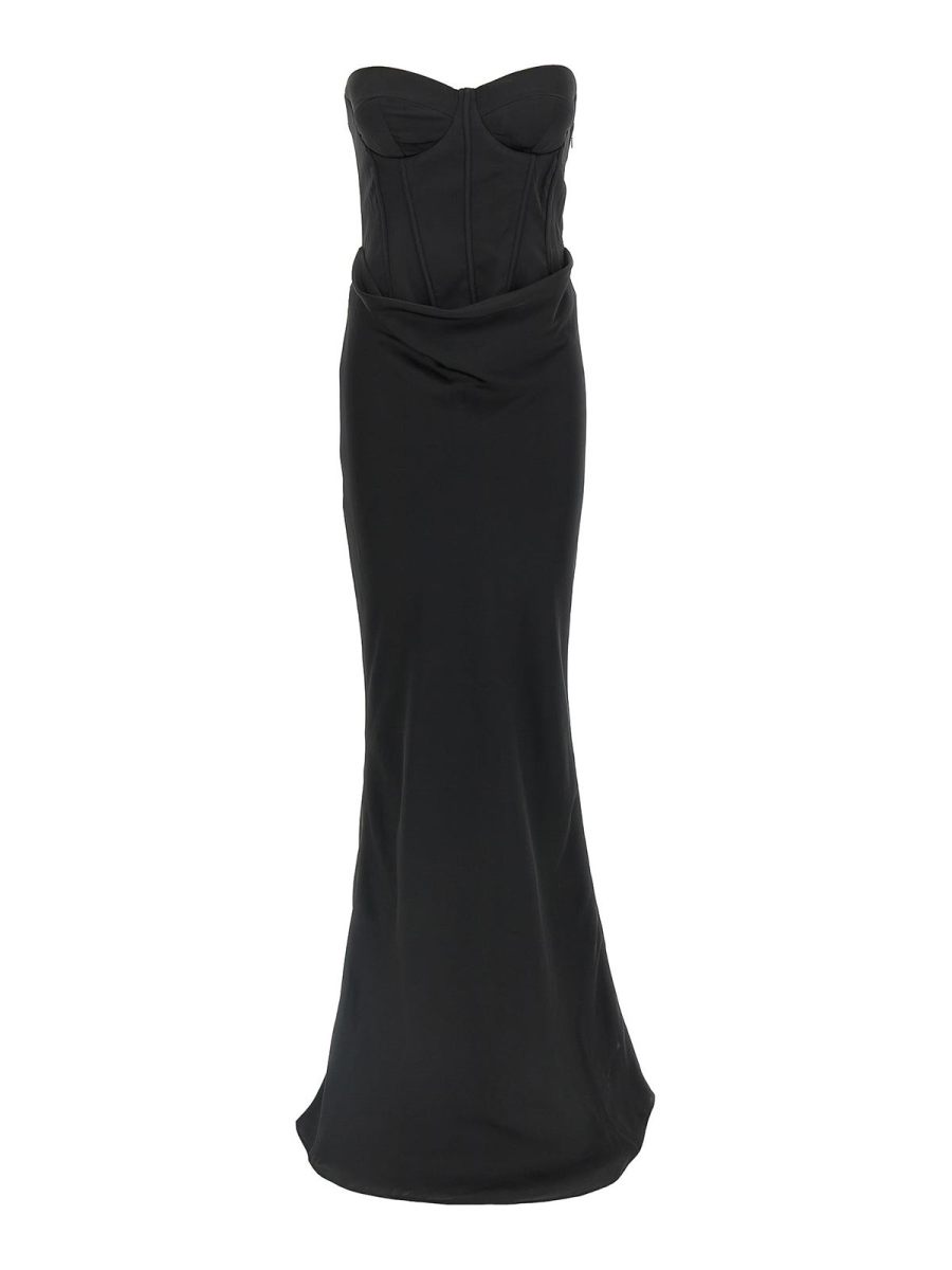 Rotate Birger Christensen Robe Au Genou - Noir