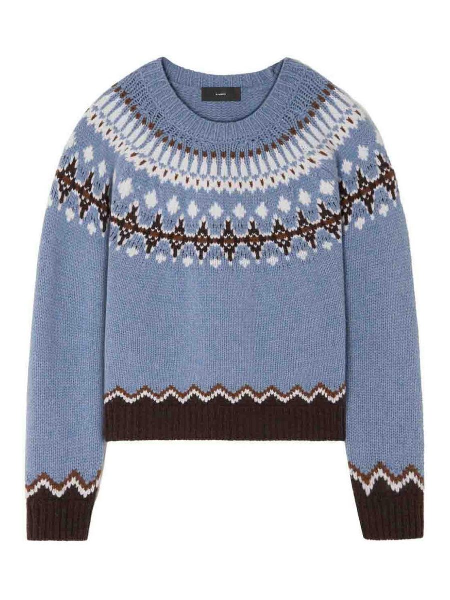 Alanui Pull Col Rond - Bleu Clair