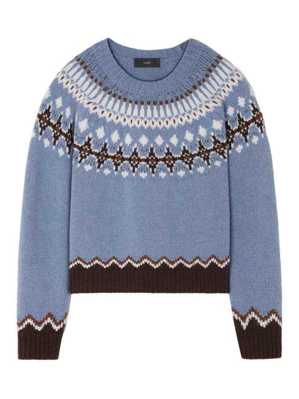 Alanui Pull Col Rond - Bleu Clair