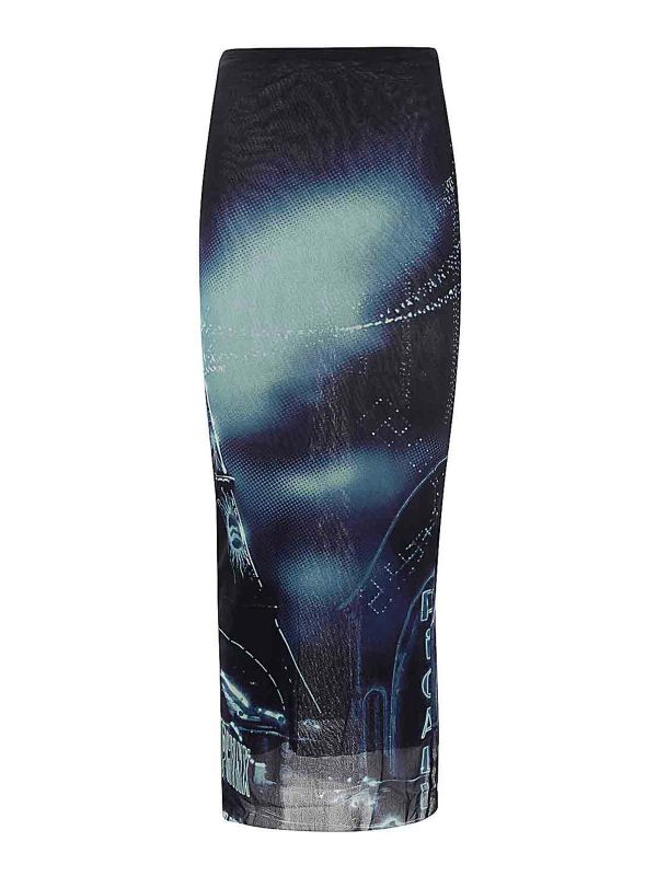 Jean Paul Gaultier Jupe Longue - Bleu