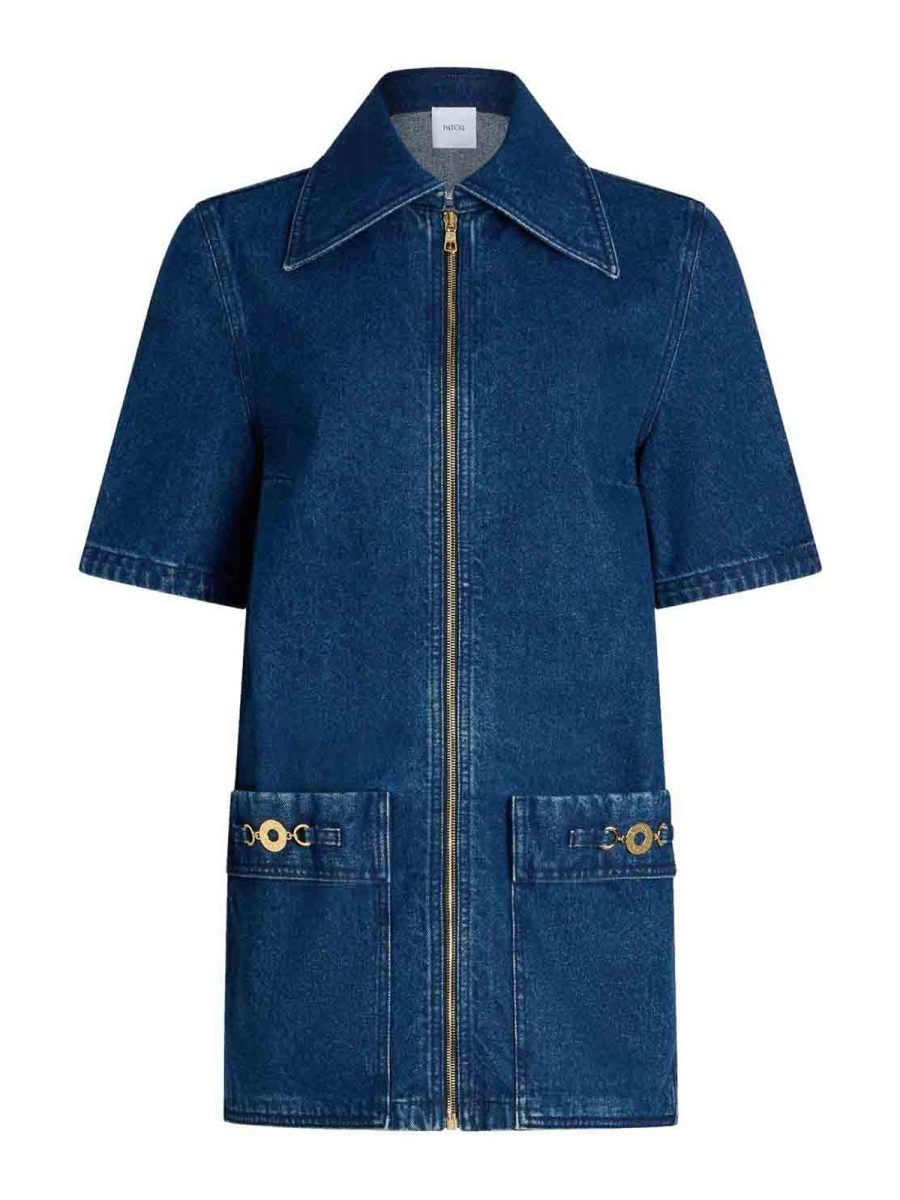 Patou Robe Courte - Bleu