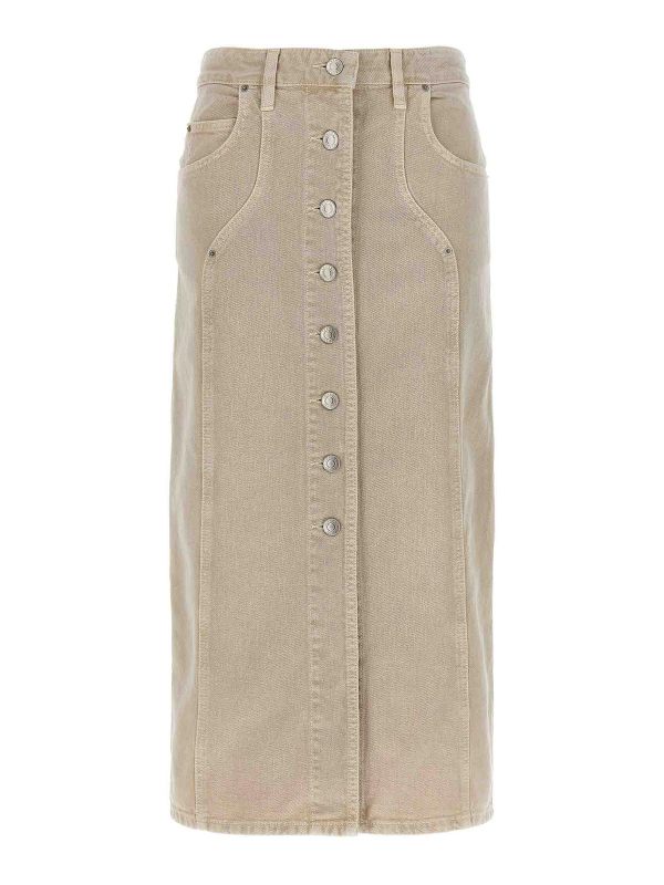 Isabel Marant Etoile Jupe Midi - Beige