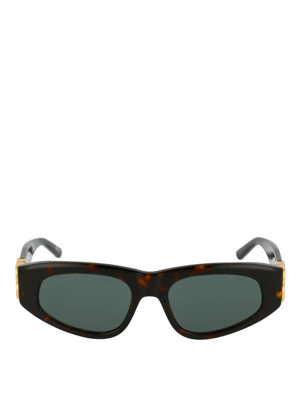 Balenciaga Lunettes De Soleil - Marron