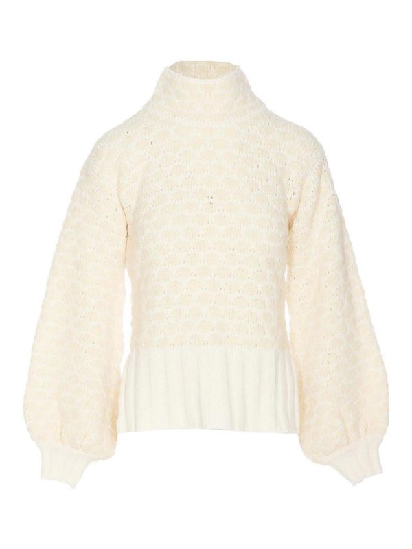 Jet Set Pull Col Rond - Blanc
